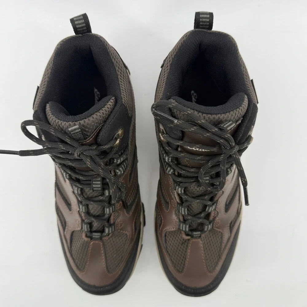 Eddie Bauer Graham Hiking Boot Brown Leather Men 8.5M Waterproof‎ Outdoor Trail